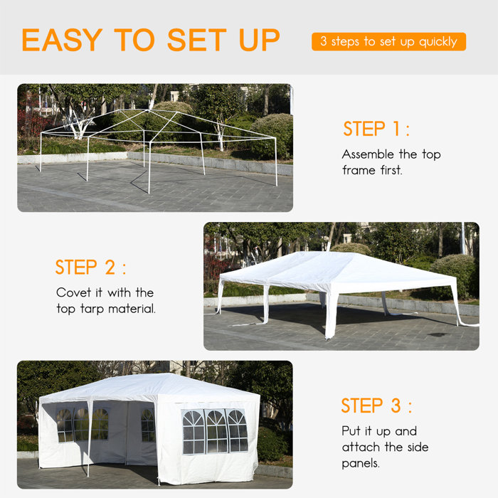 FDW 10'X20' Outdoor Canopy Party Wedding Tent Garden Gazebo Pavilion